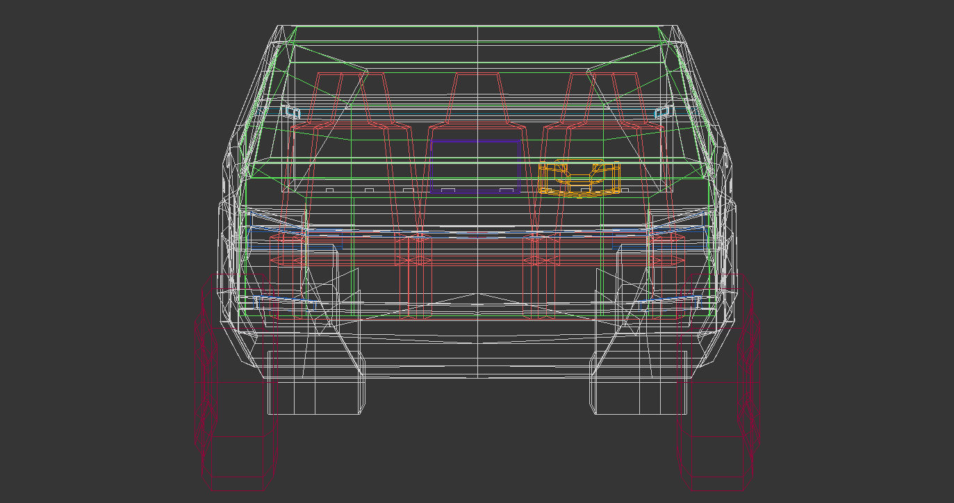 Low Poly Sci-Fi Car 01 Low-poly 3D model_14