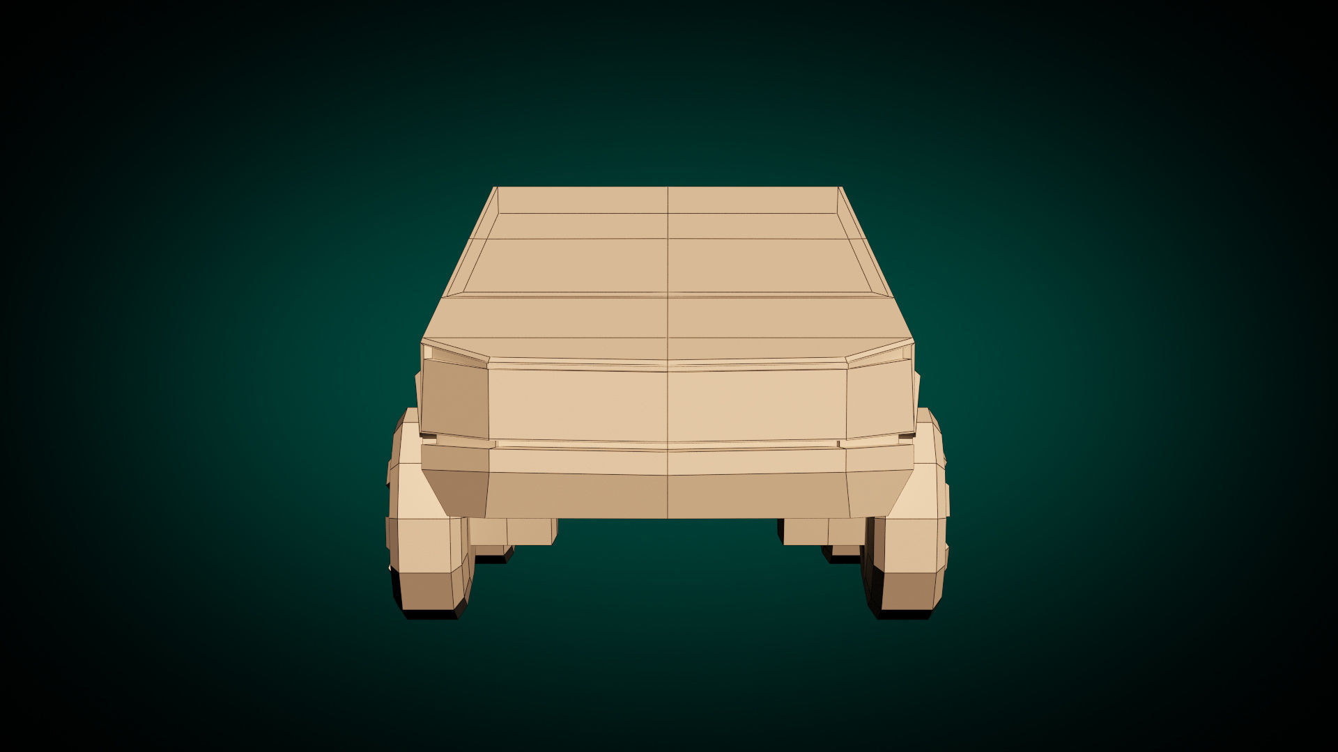 Low Poly Sci-Fi Car 01 Low-poly 3D model_9