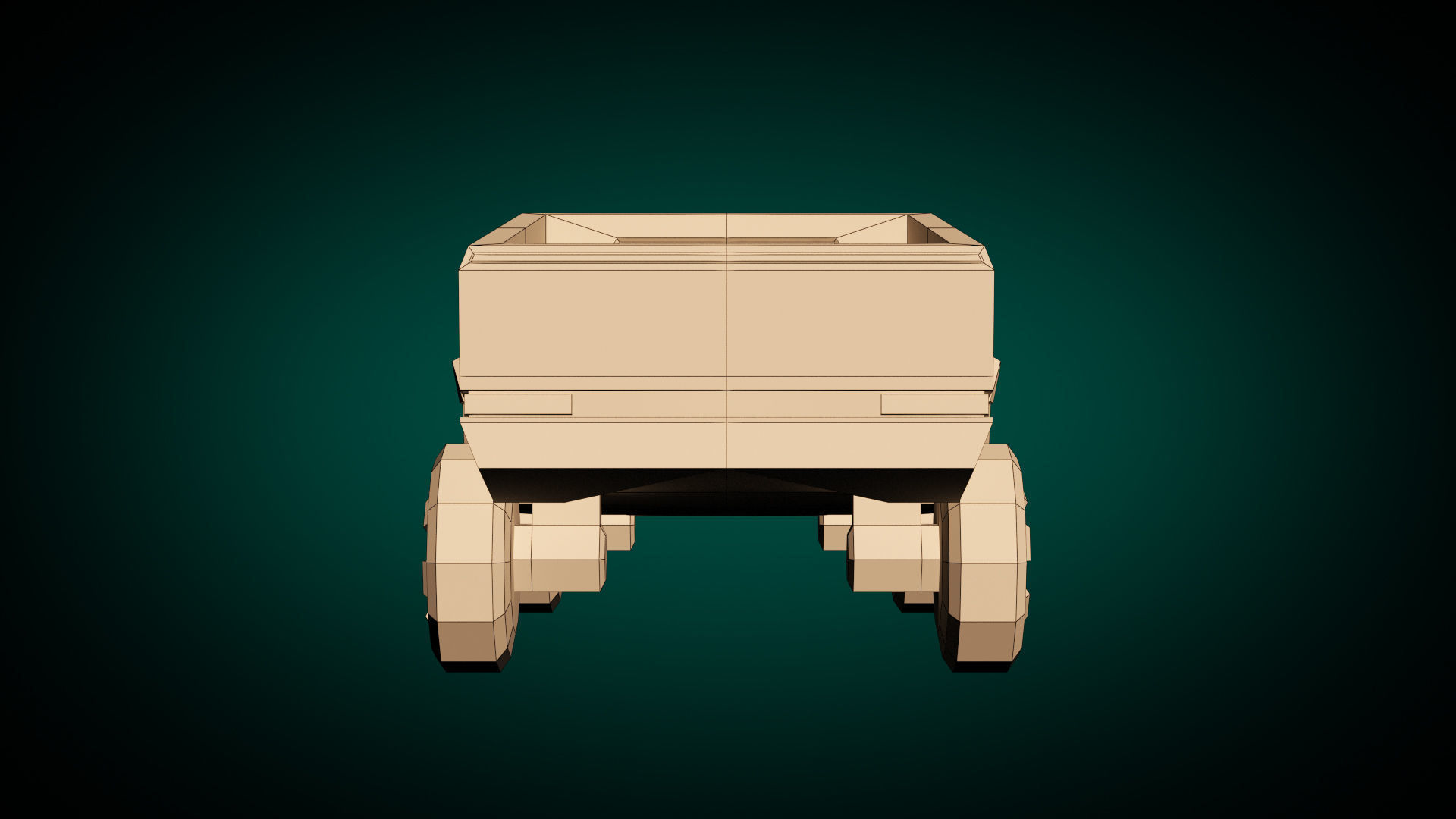 Low Poly Sci-Fi Car 01 Low-poly 3D model_11