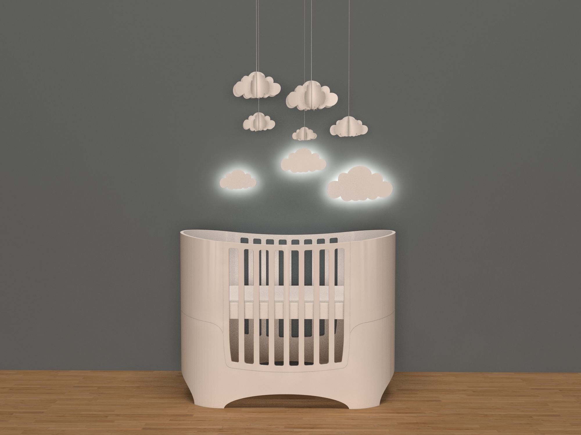 Leander baby furniture set 3D  3D model_4