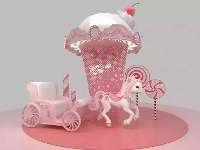 Christmas merry goround