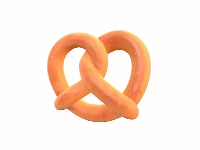 Pretzel orange 3D model