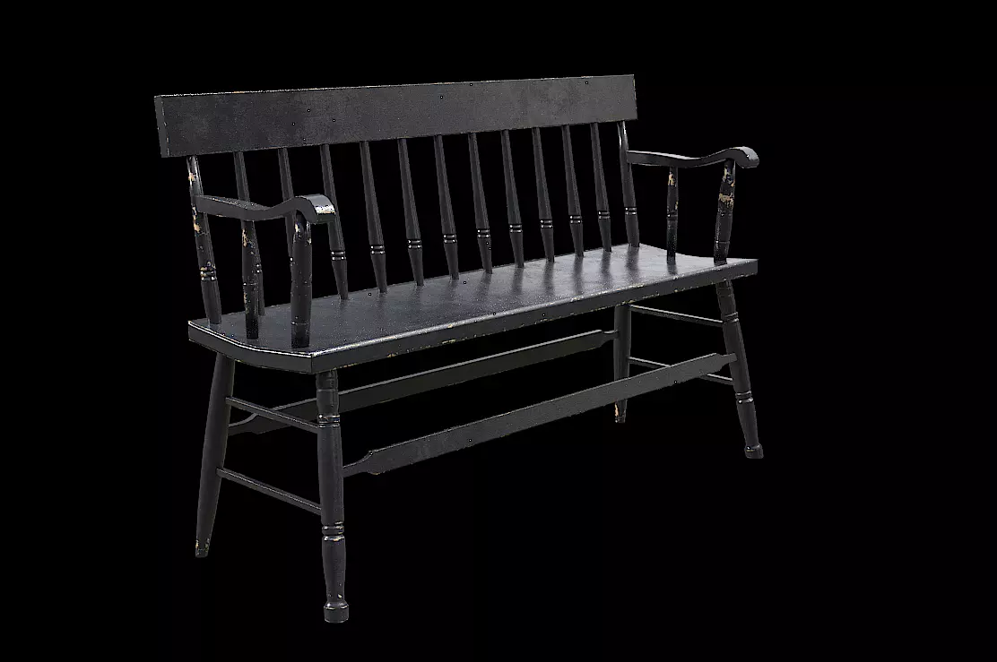 Bench8 victorian dining chair Low-poly 3D model