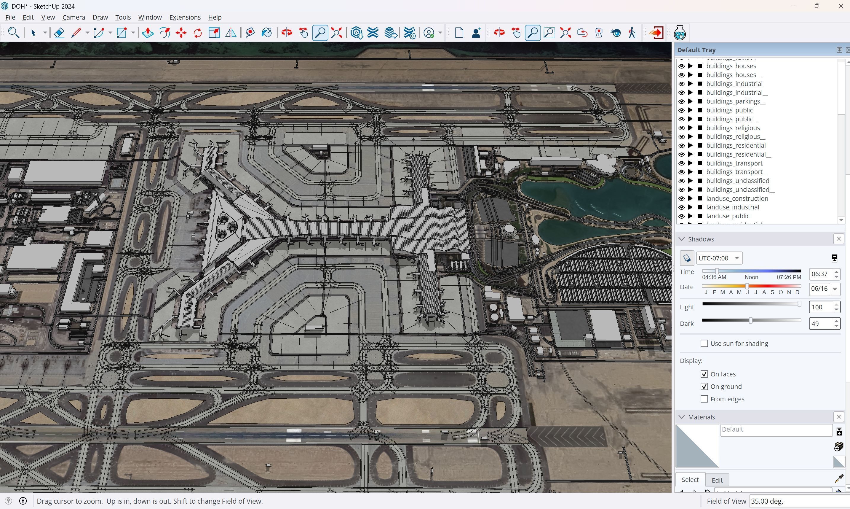 Doha - Hamad 3D Airport Low-poly 3D model_14