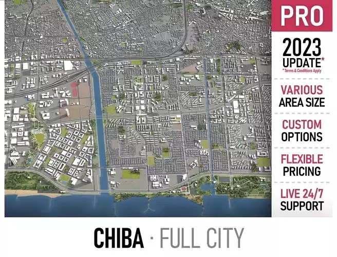  Chiba Low-poly 3D model