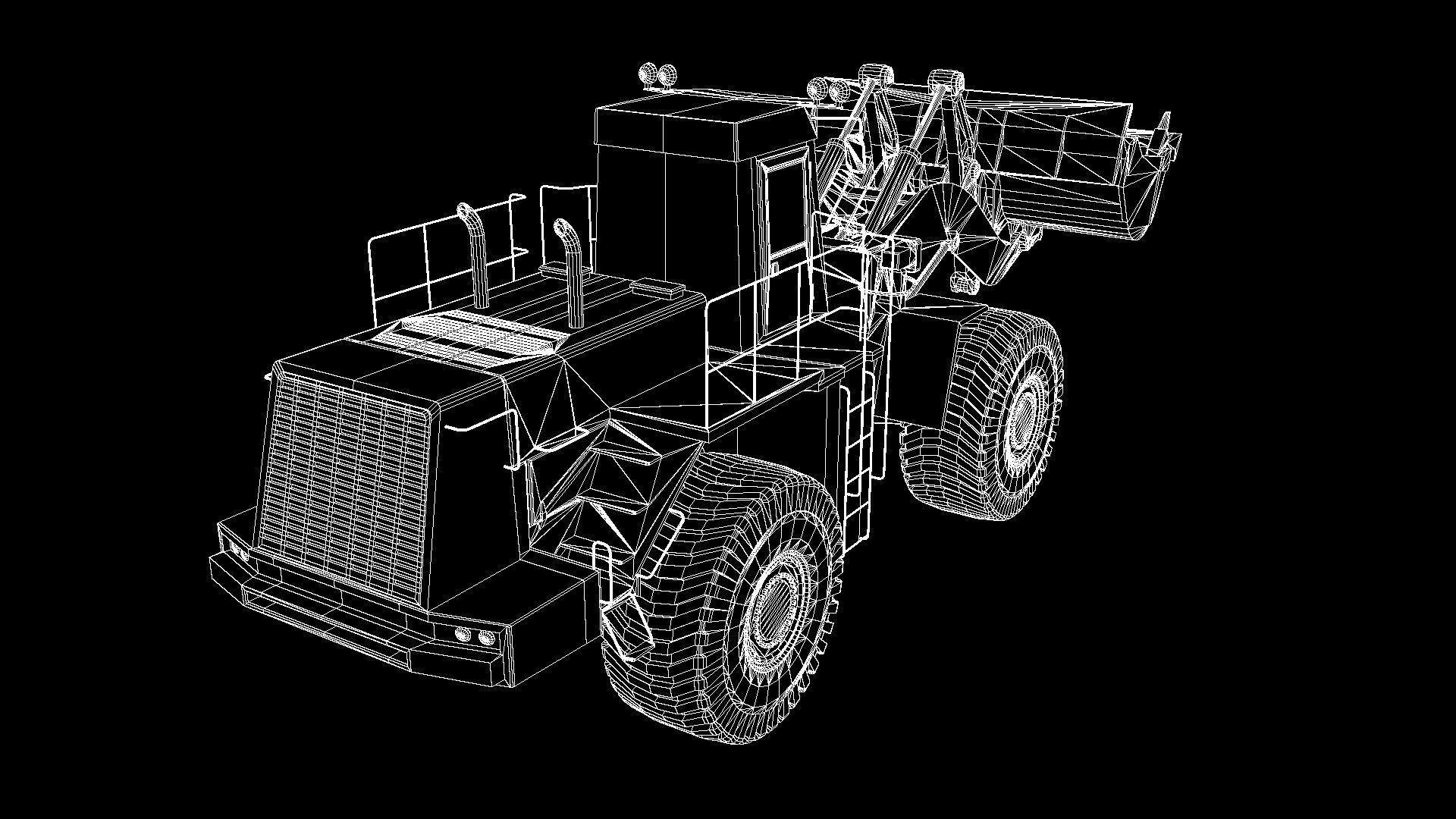Tractor bulldozer 3D model_8