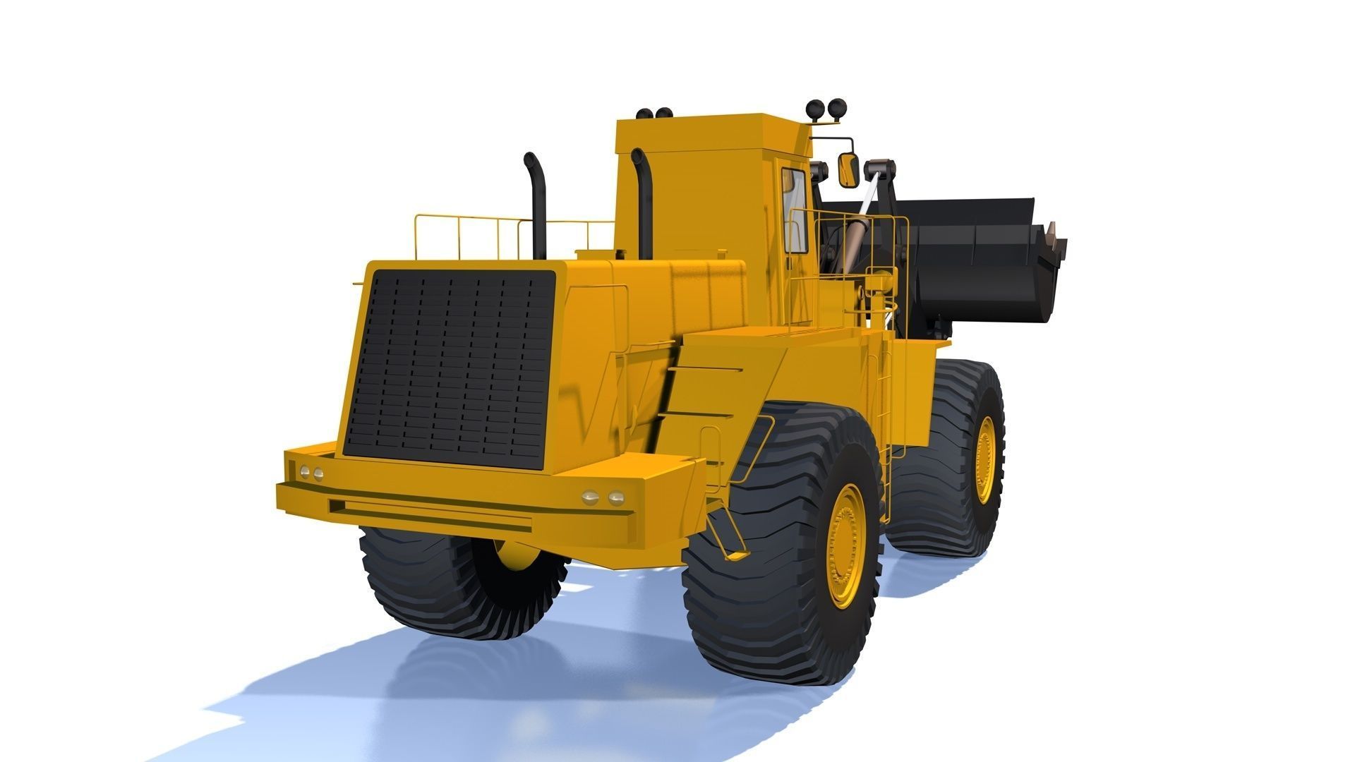 Tractor bulldozer 3D model_3