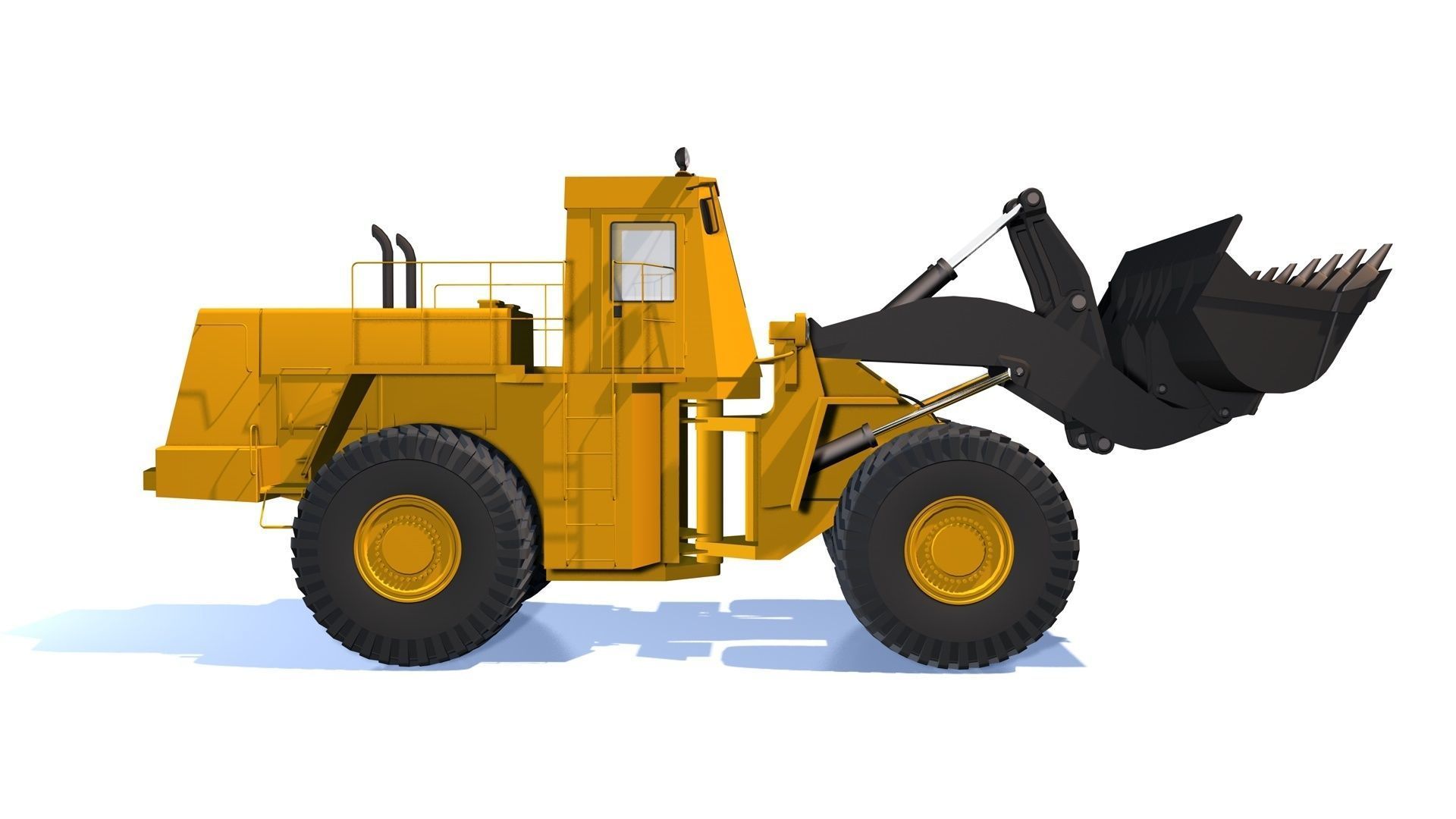 Tractor bulldozer 3D model_1
