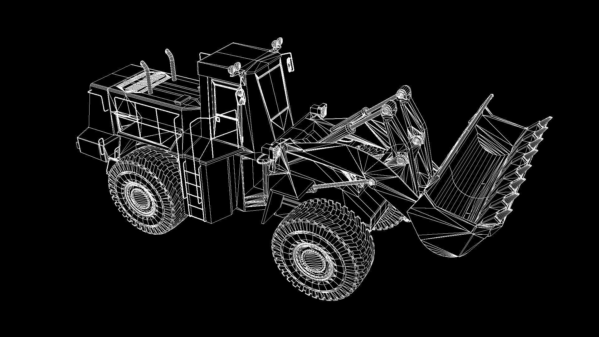 Tractor bulldozer 3D model_6