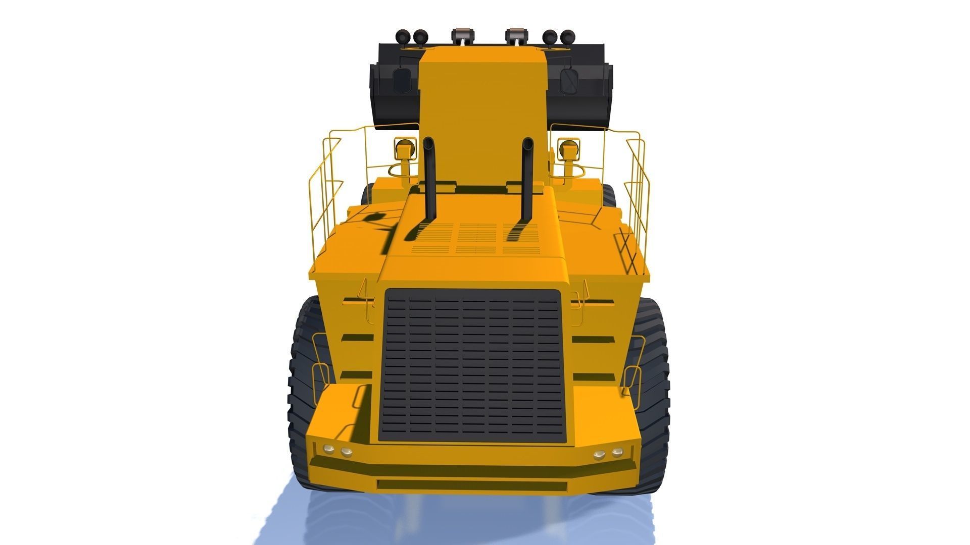 Tractor bulldozer 3D model_4