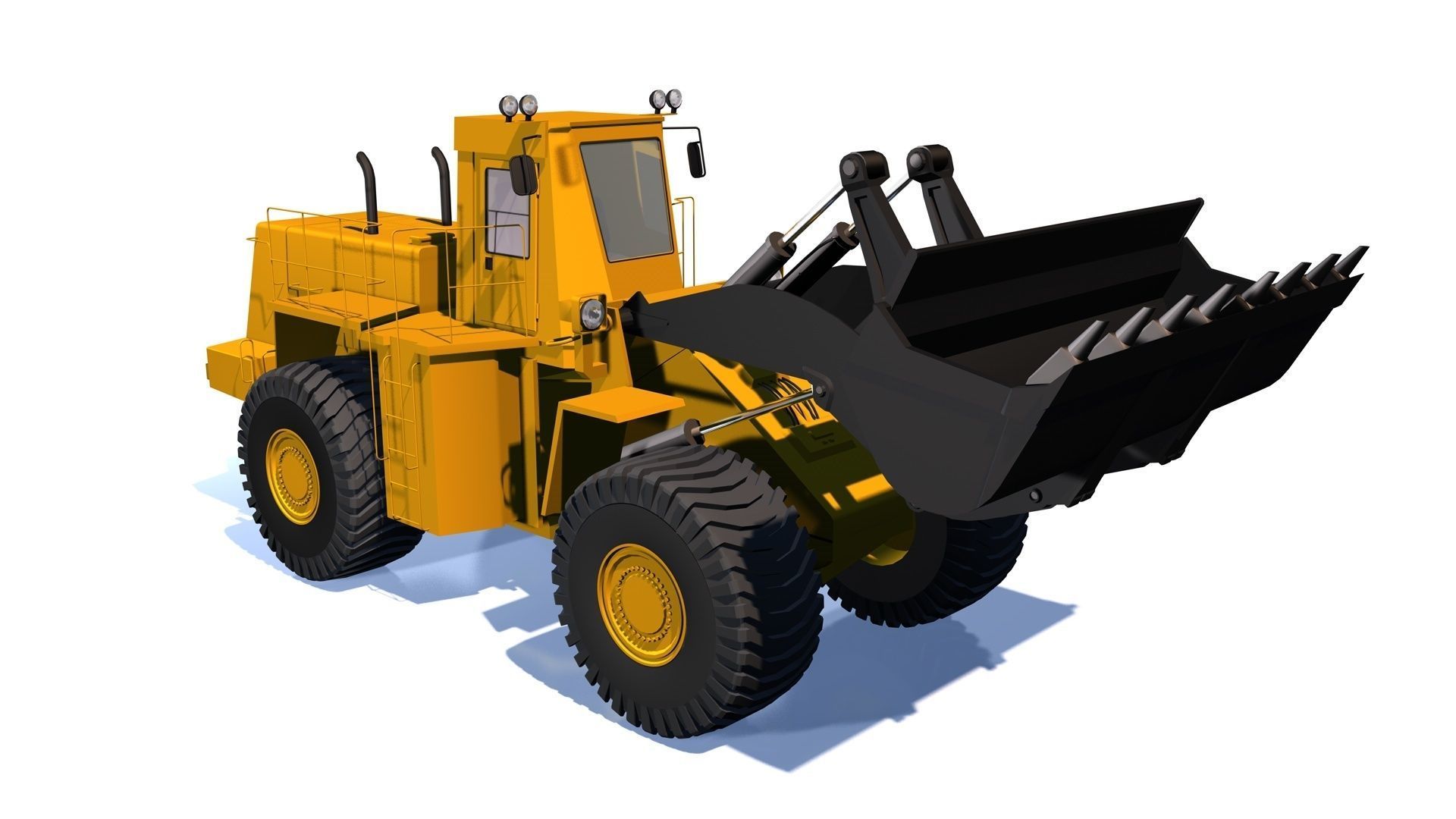 Tractor bulldozer 3D model_5