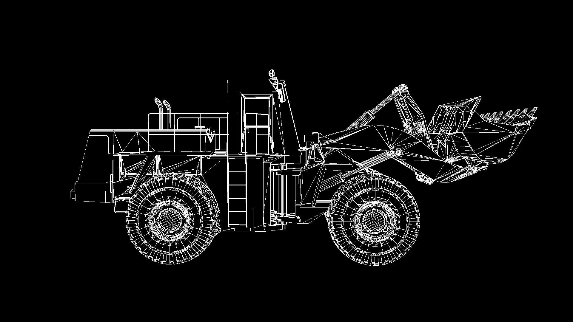 Tractor bulldozer 3D model_7