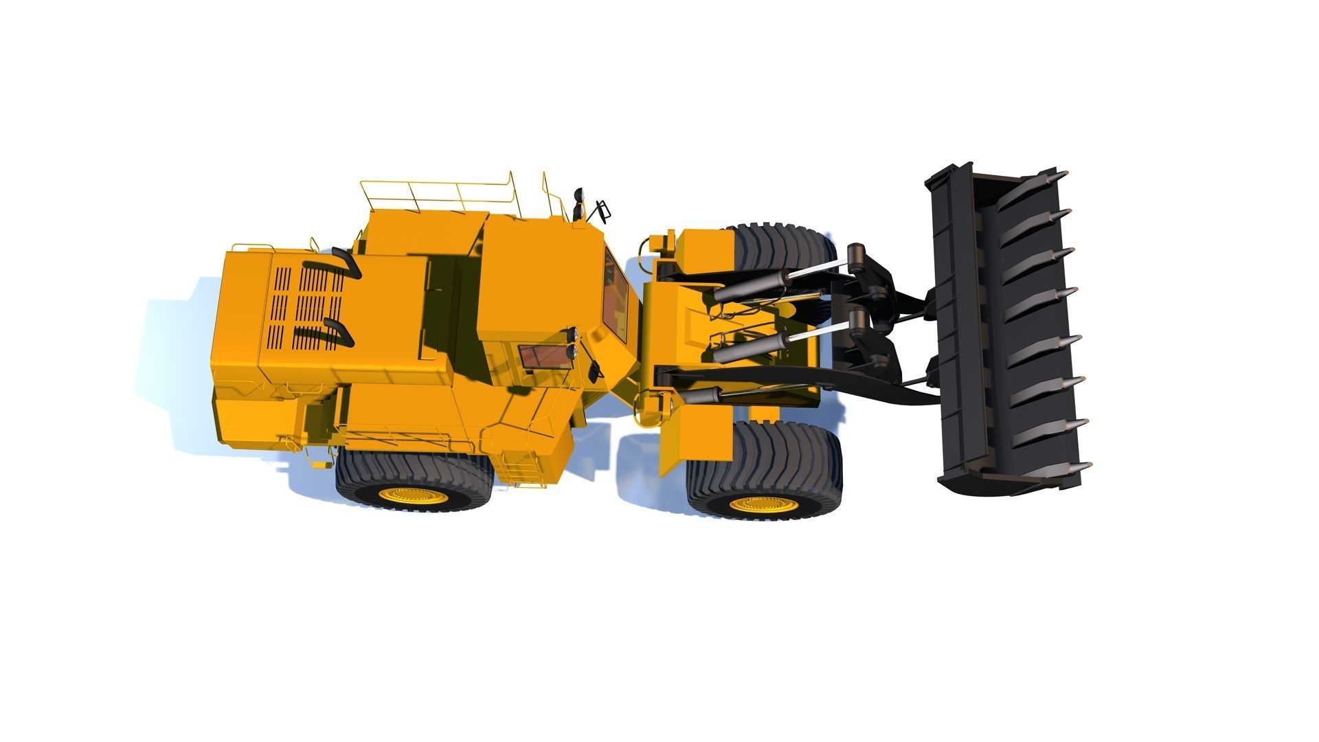 Tractor bulldozer 3D model_2