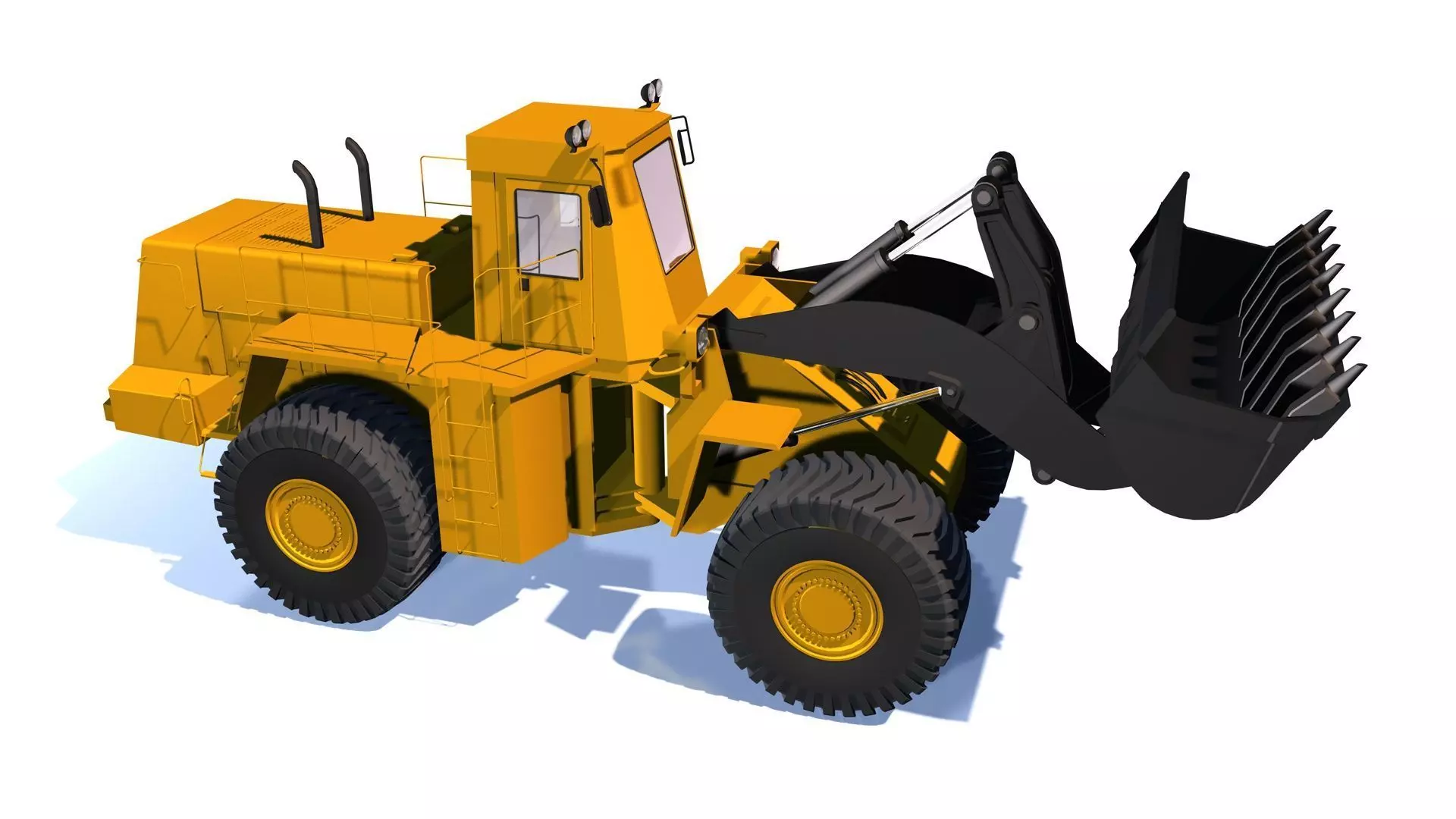 Tractor bulldozer 3D model_0