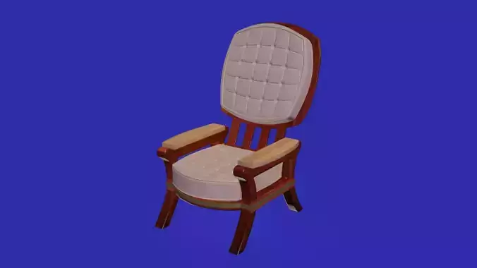 Stylistic modern wooden and fabric armchair
