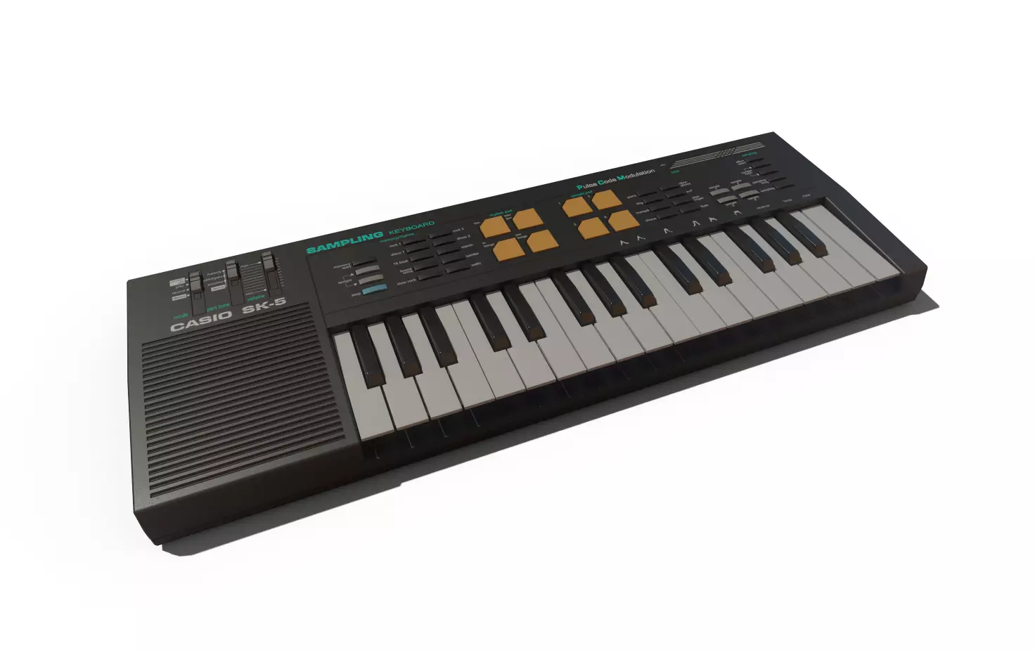 Casio SK-5 Sampling Keyboard - Low Poly Version Low-poly 3D model