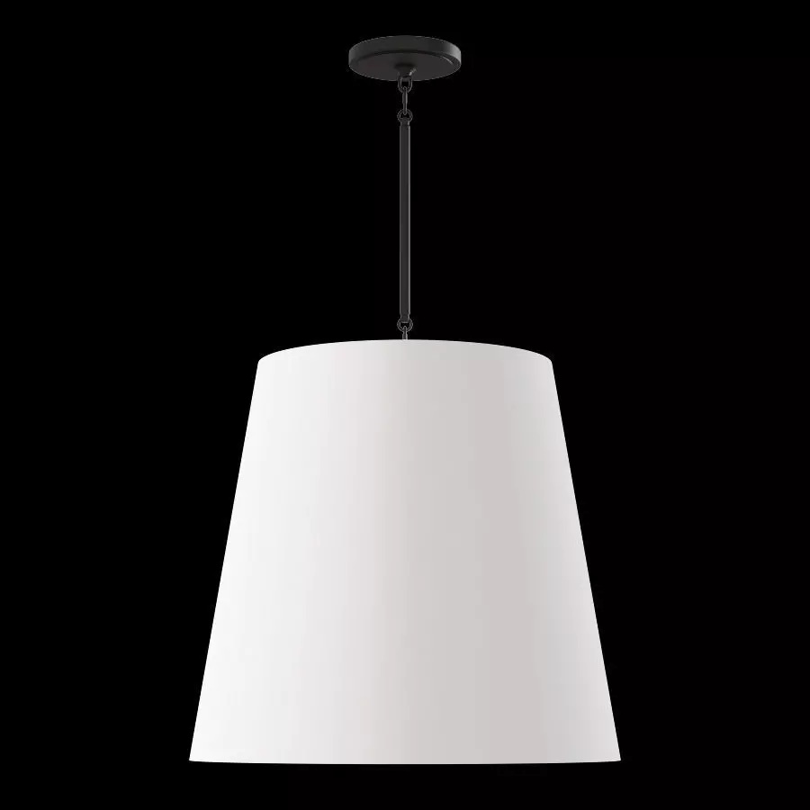 Restoration Hardware CICERO BARREL PENDANT 25 White 3D model