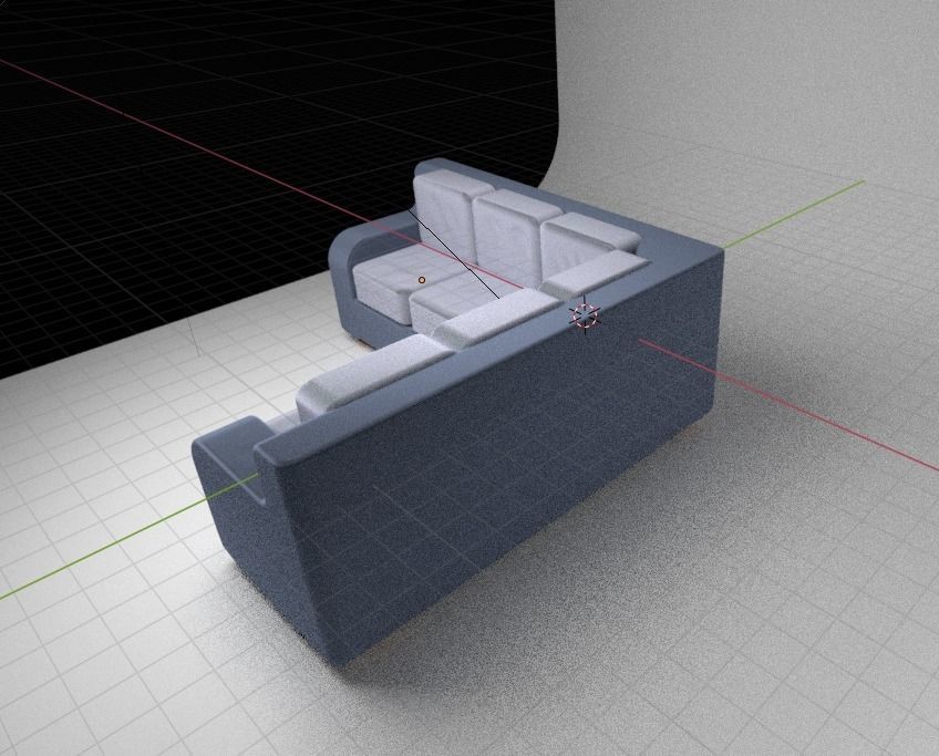 Blender sofa 3D model_3