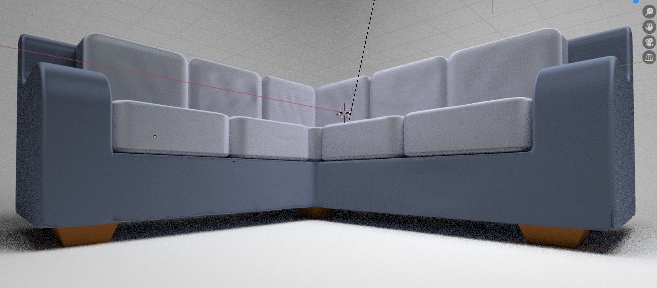 Blender sofa 3D model_2