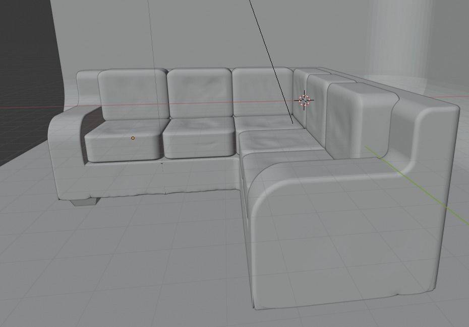 Blender sofa 3D model_1