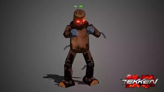 Mokujin tekken Free 3D model