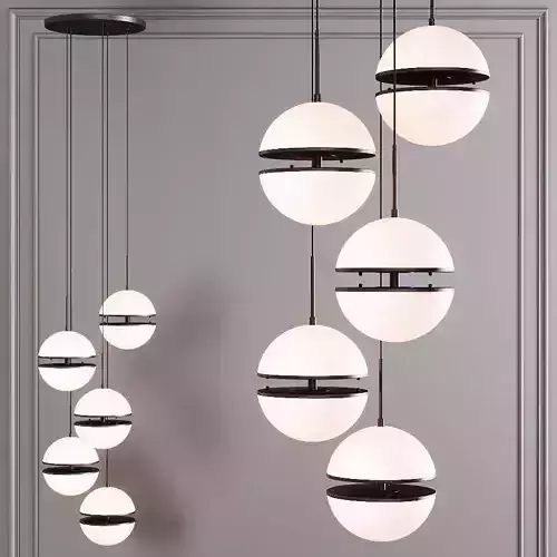 Restoration Hardware HEMISPHERE 5-LIGHT ROUND CHANDELIER Black