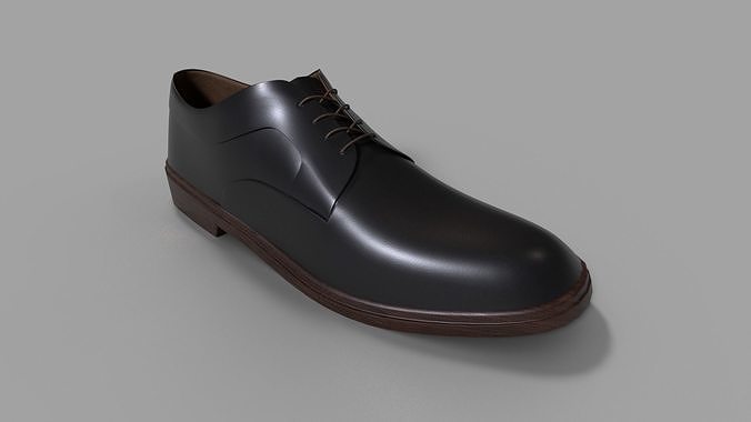 Oxford Shoe Low-poly 3D model