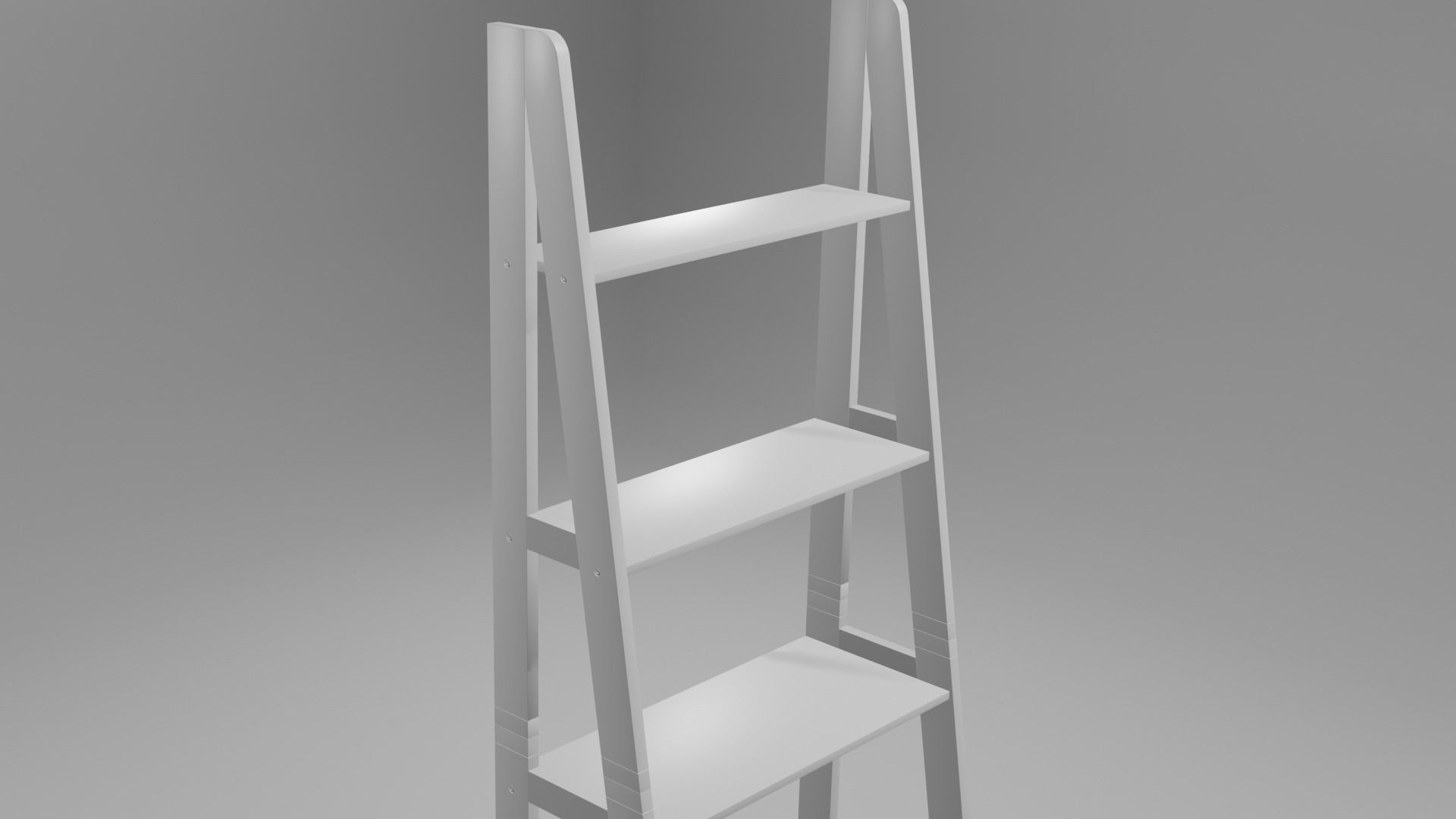 Ladder Shelf 3D model_1