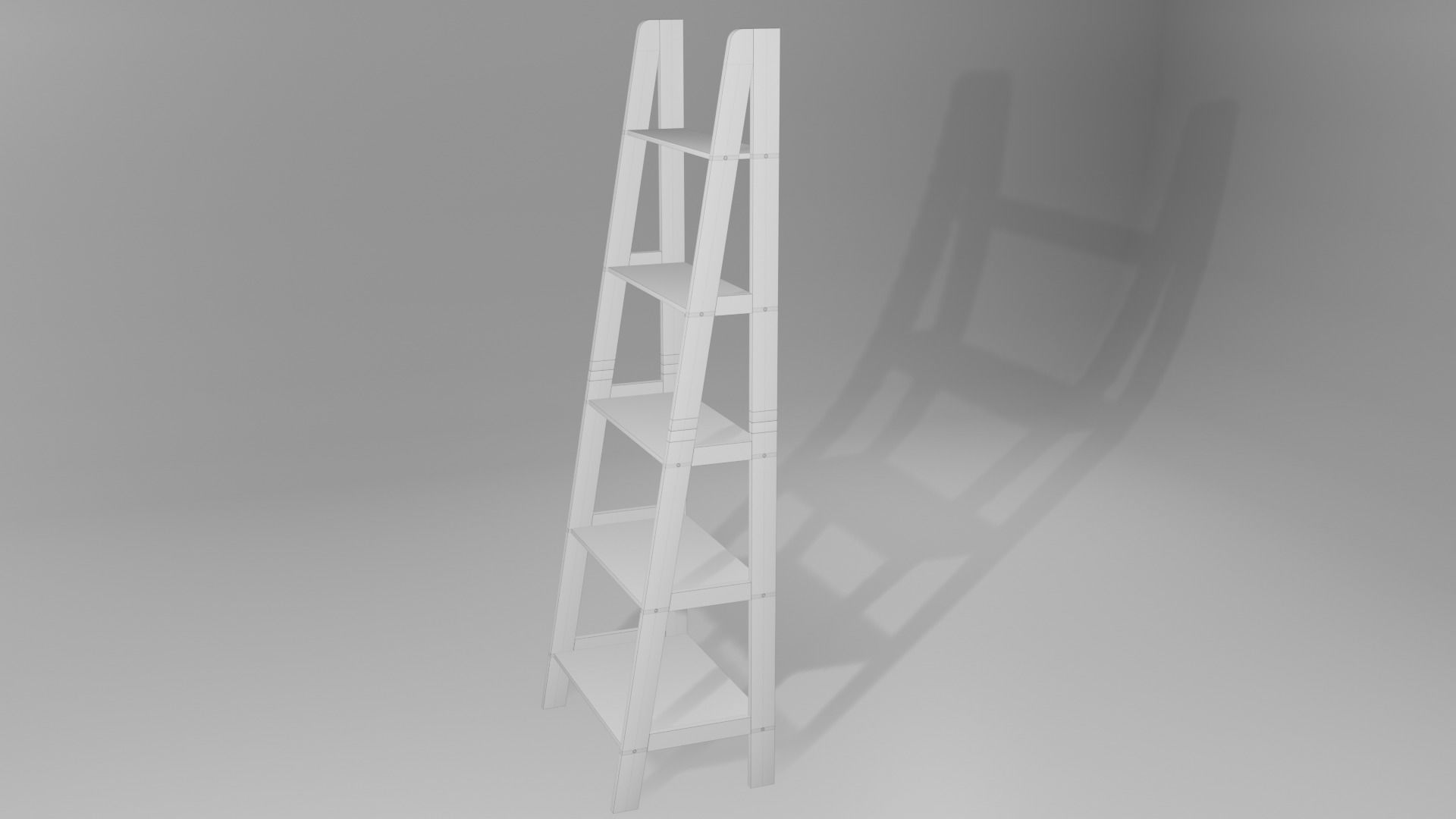 Ladder Shelf 3D model_3