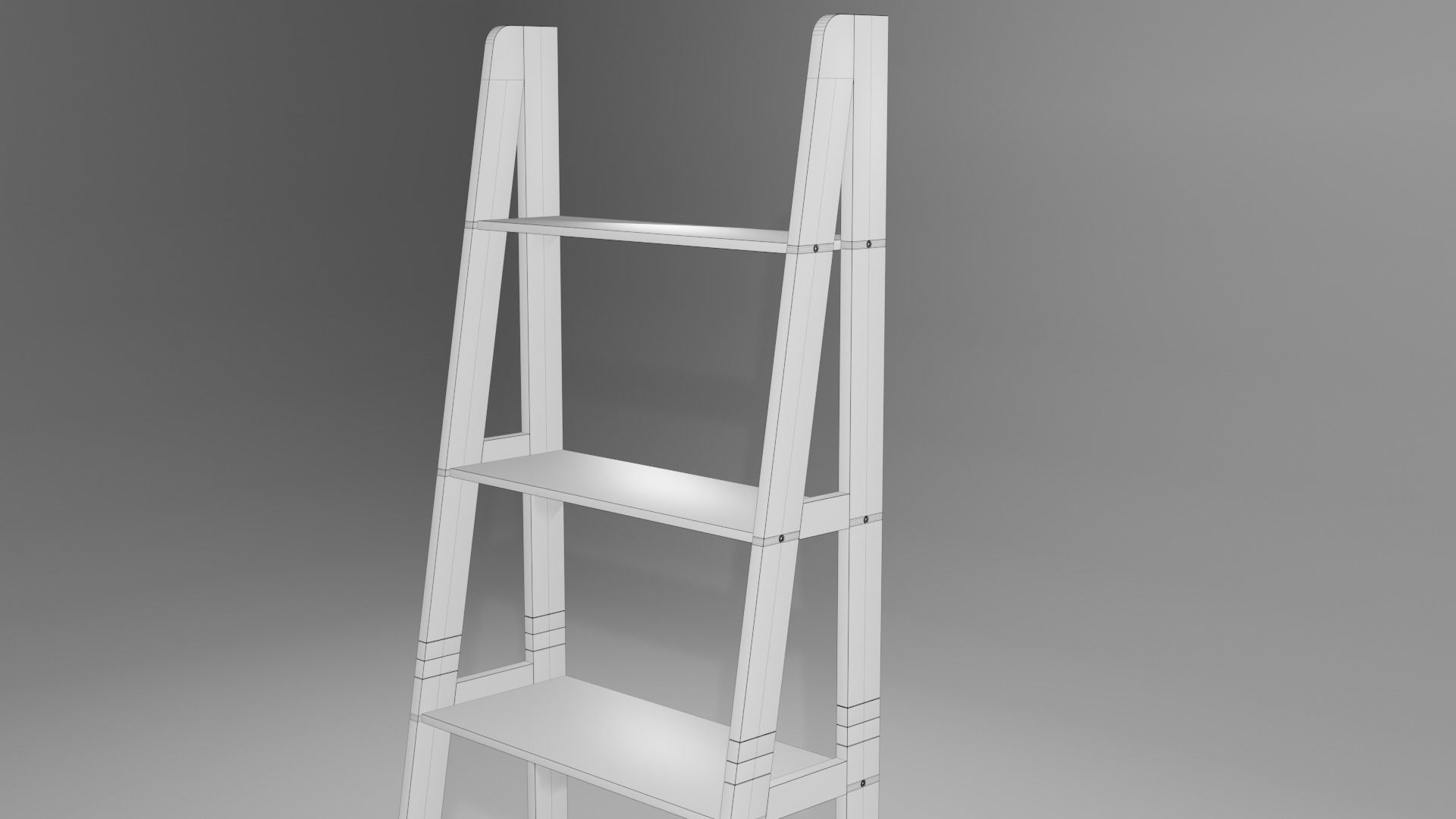 Ladder Shelf 3D model_7