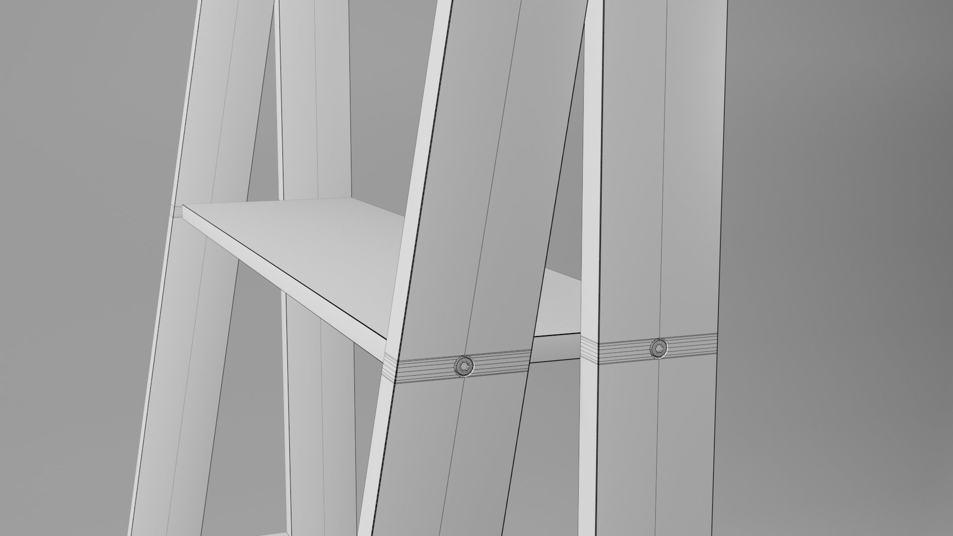 Ladder Shelf 3D model_2