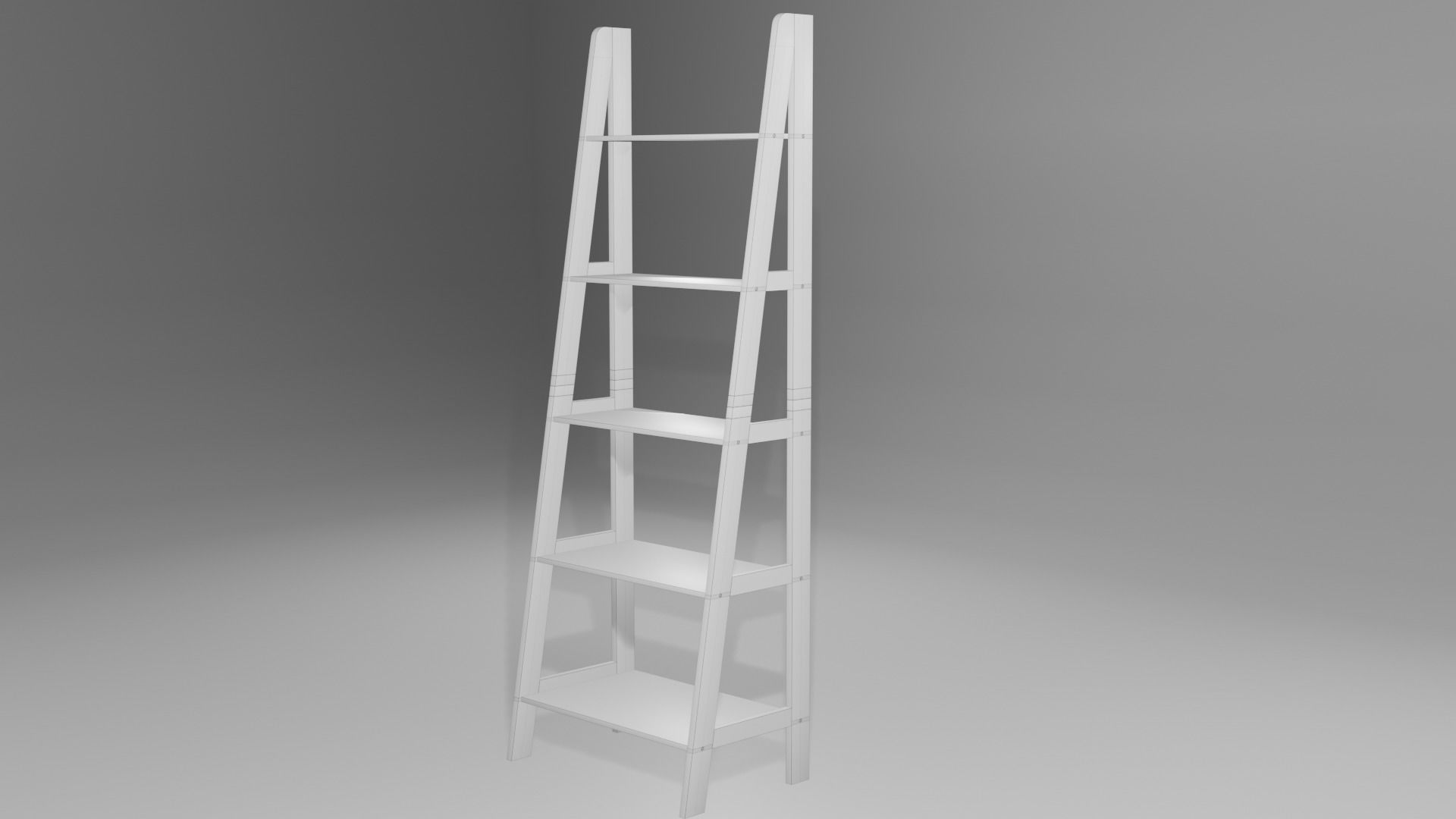 Ladder Shelf 3D model_6