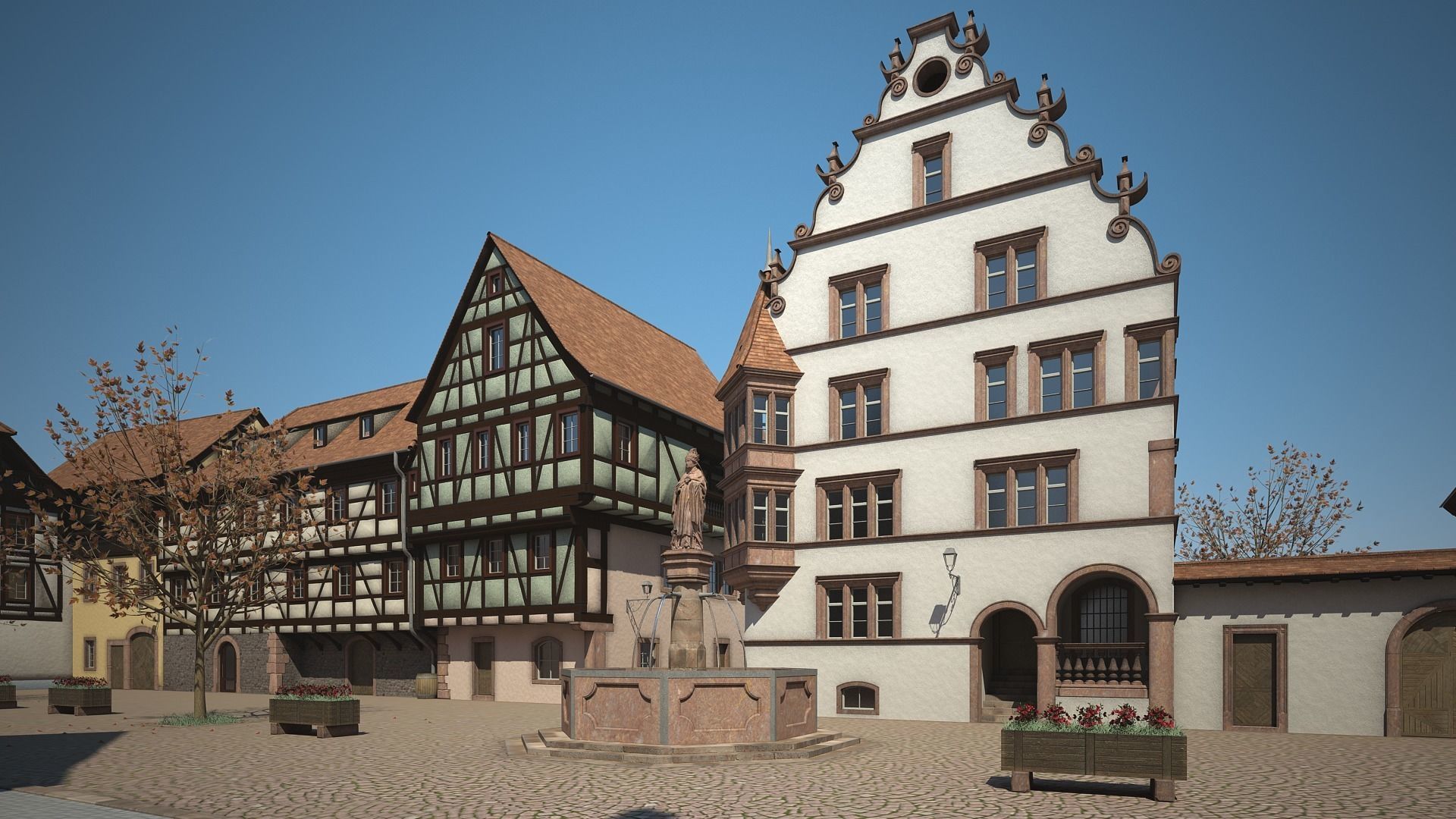 Medieval Village 3D model_24