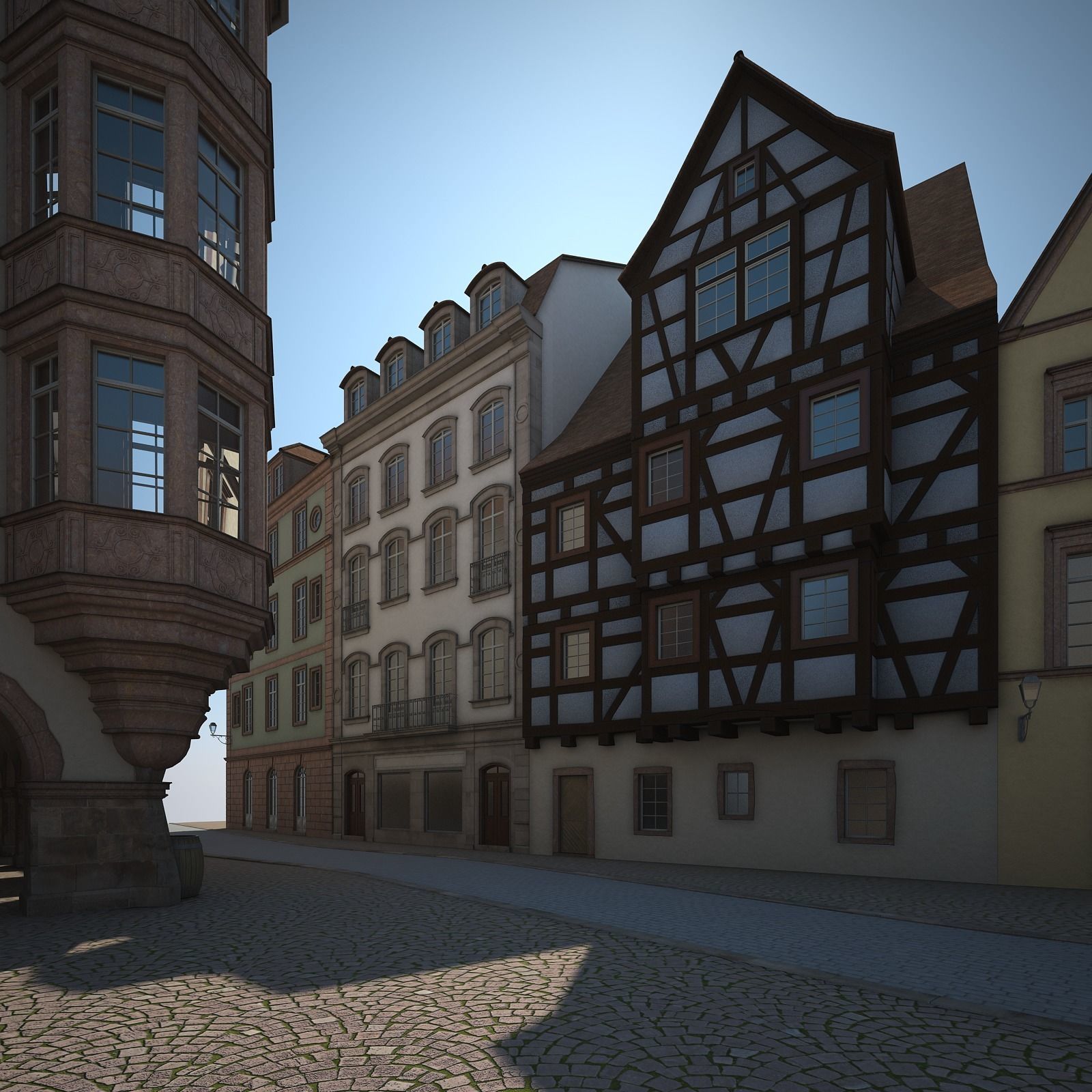 Medieval Village 3D model_15
