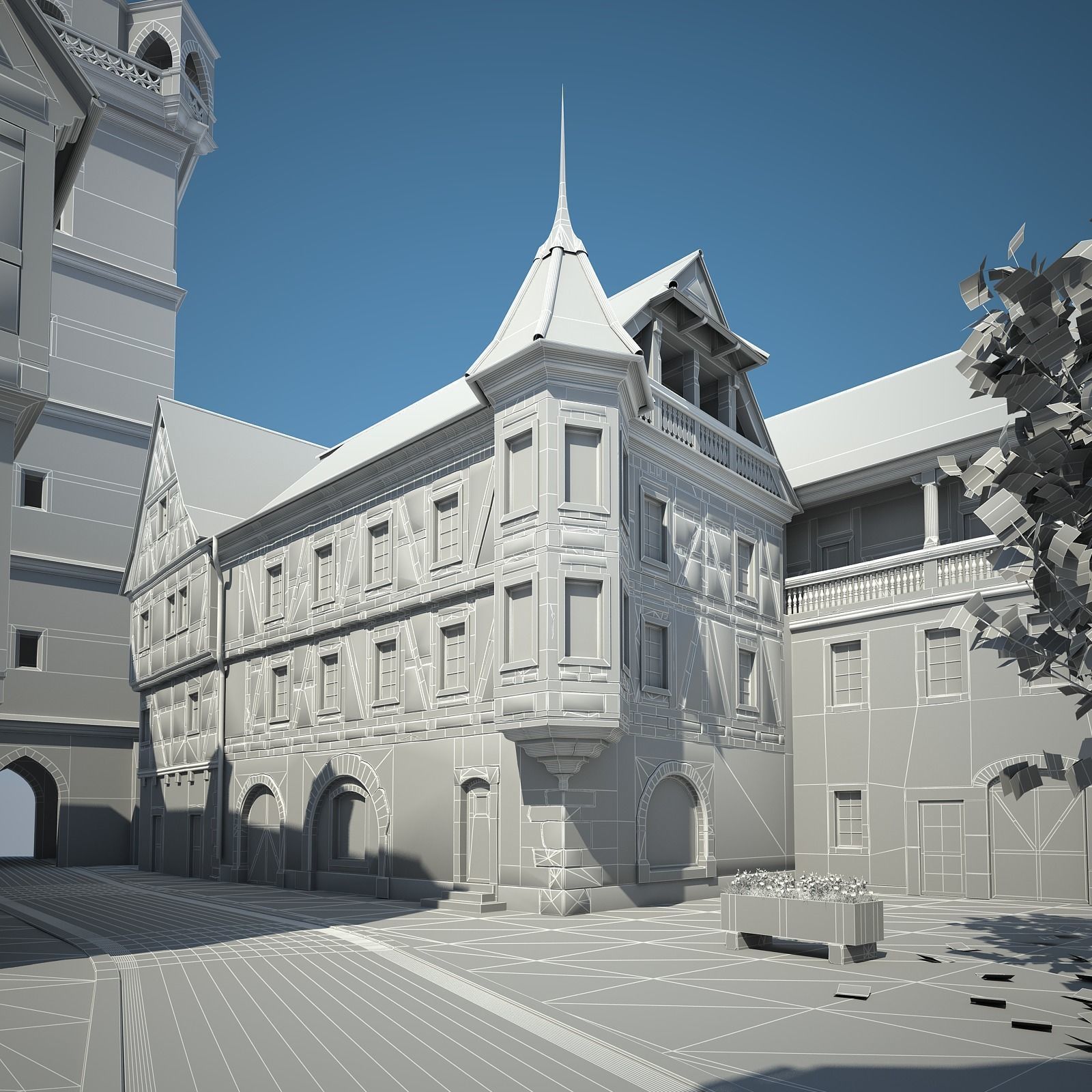 Medieval Village 3D model_42