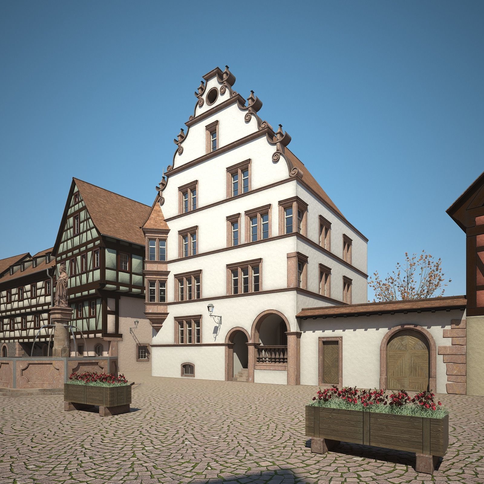 Medieval Village 3D model_14
