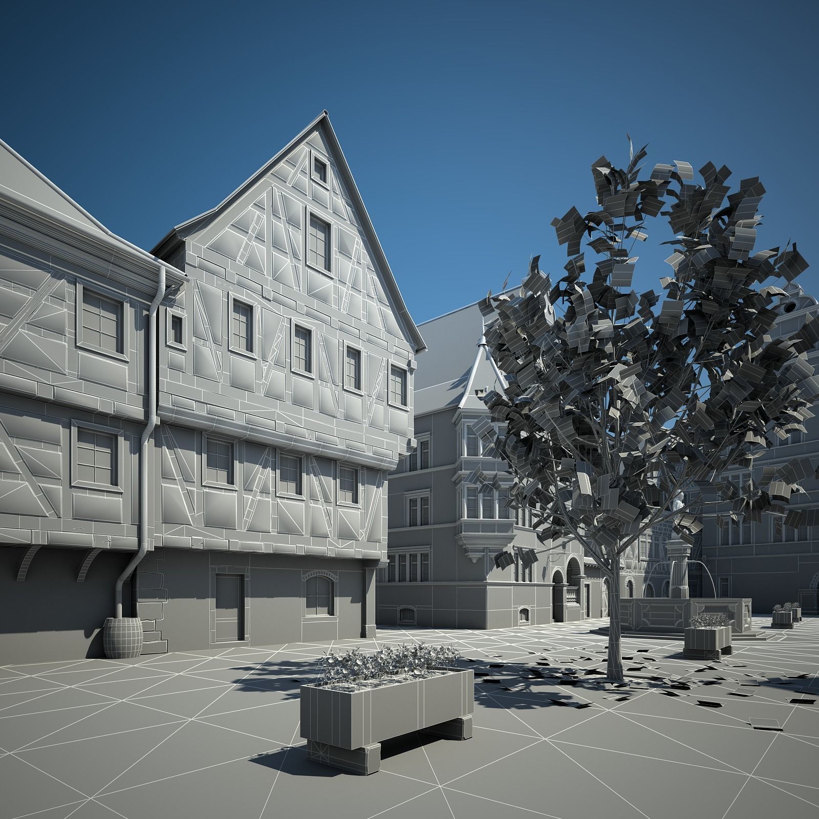 Medieval Village 3D model_34