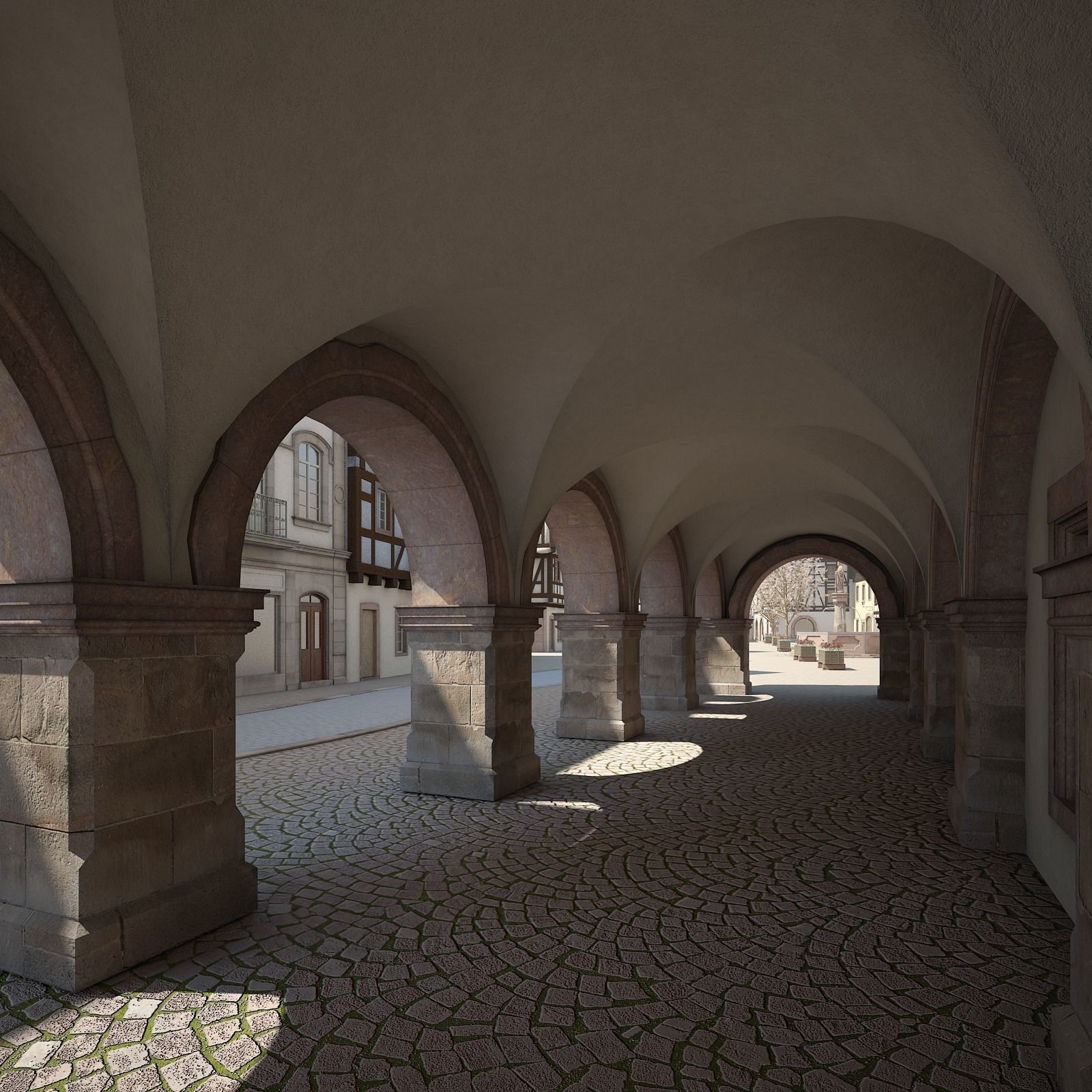 Medieval Village 3D model_31