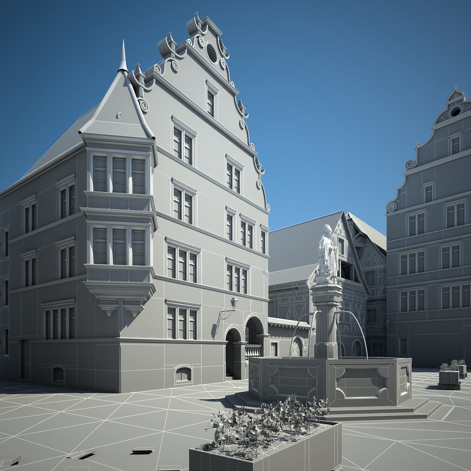 Medieval Village 3D model_43