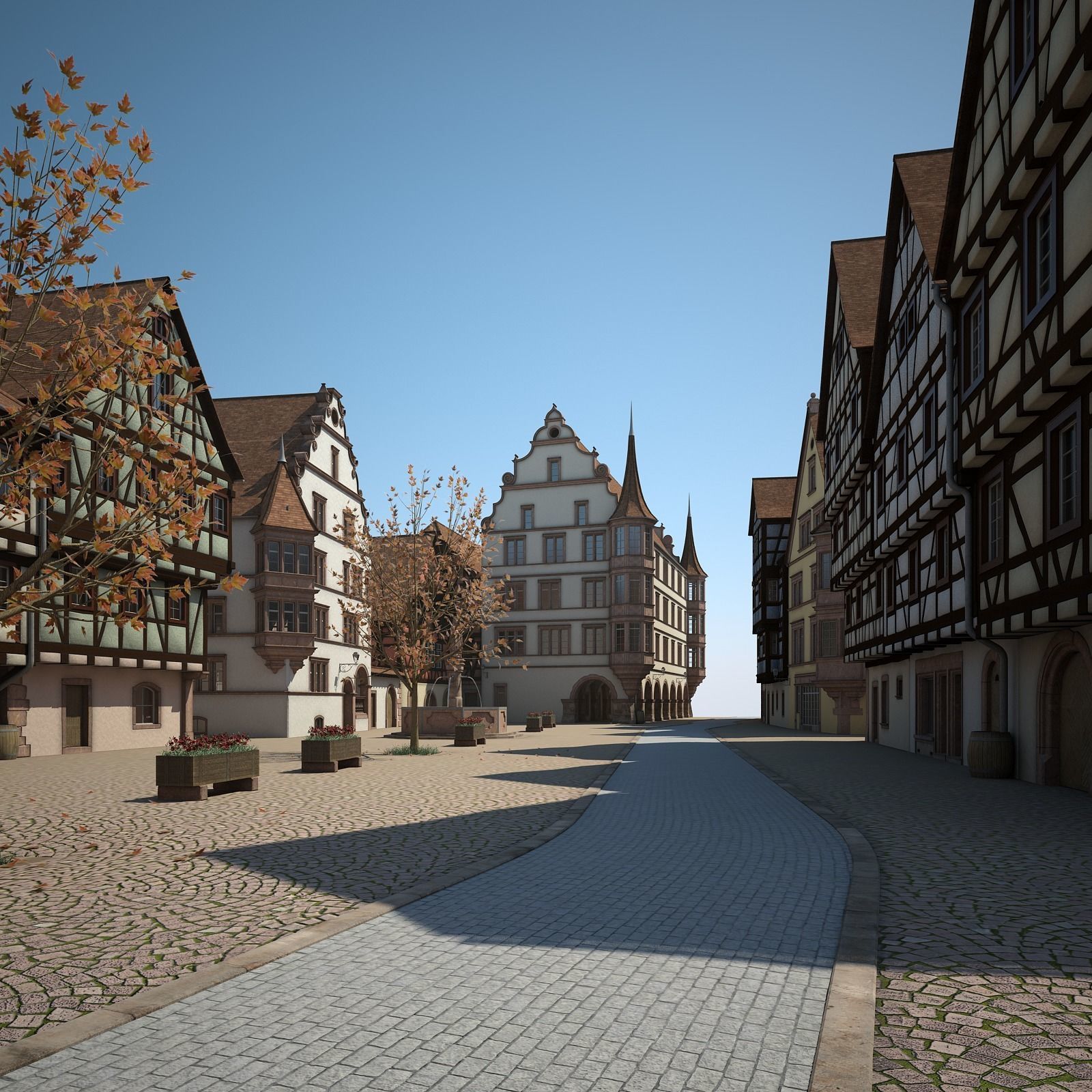 Medieval Village 3D model_20