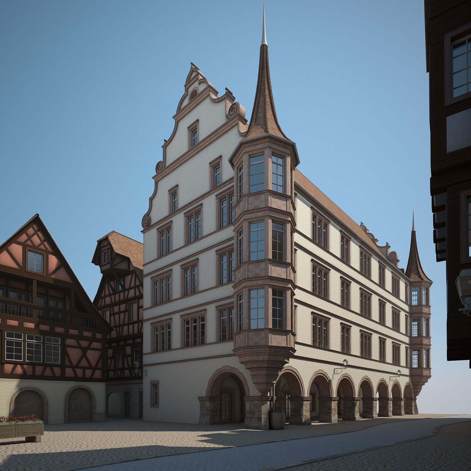 Medieval Village 3D model_21