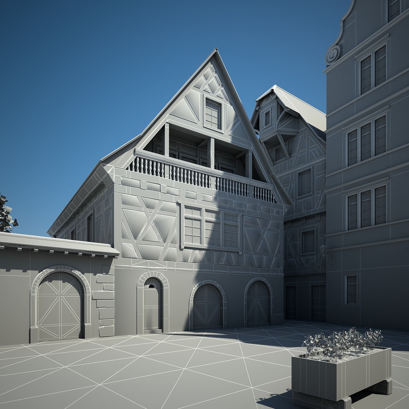 Medieval Village 3D model_44