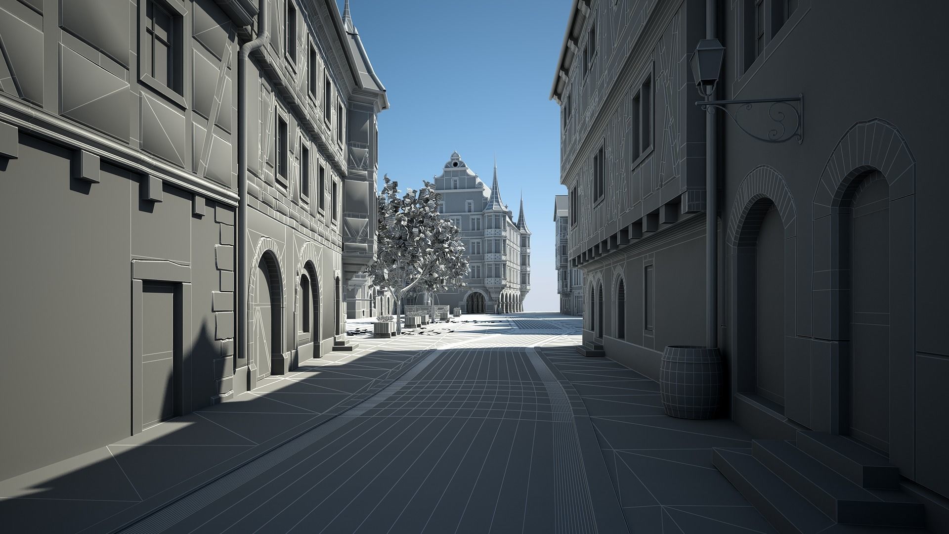 Medieval Village 3D model_38