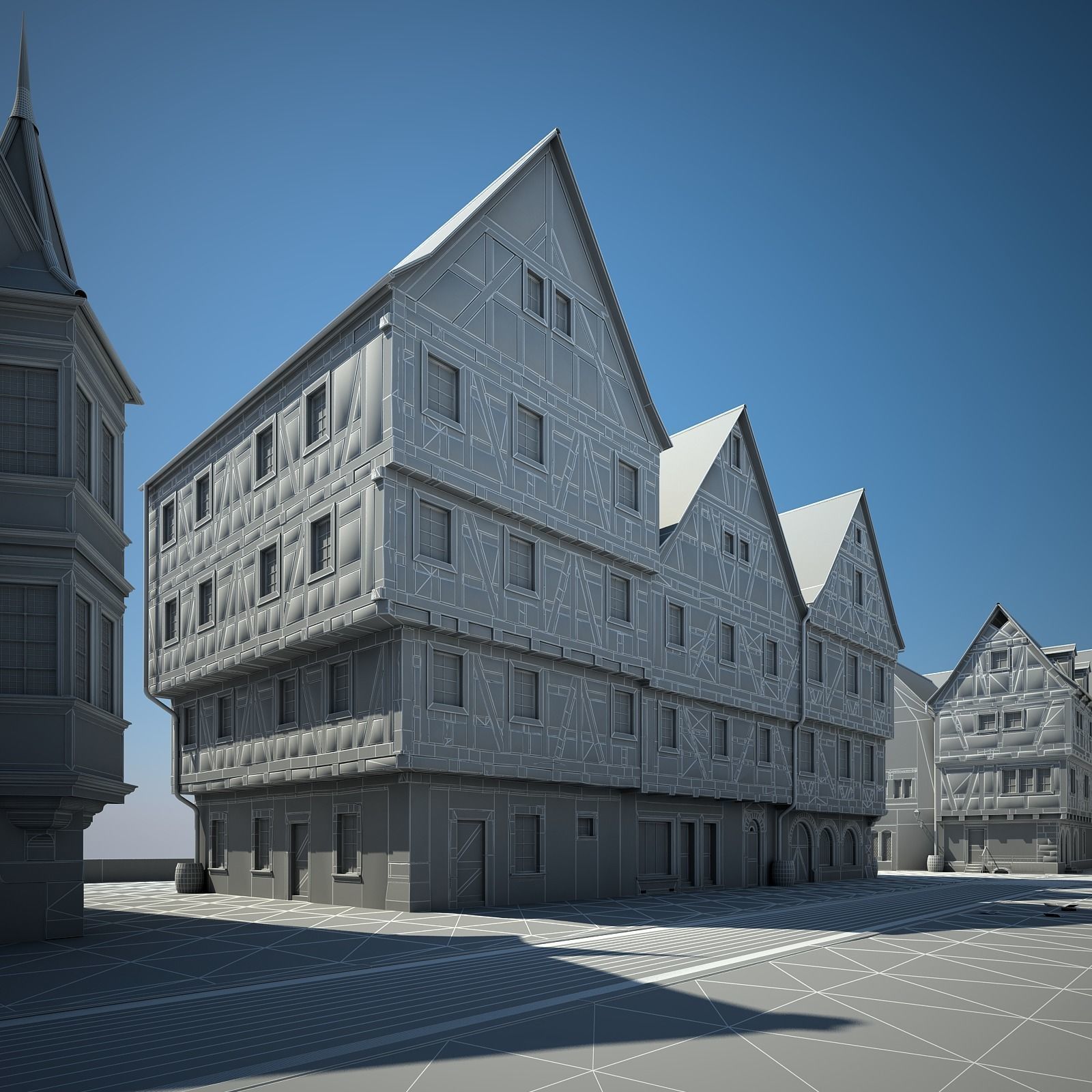 Medieval Village 3D model_40