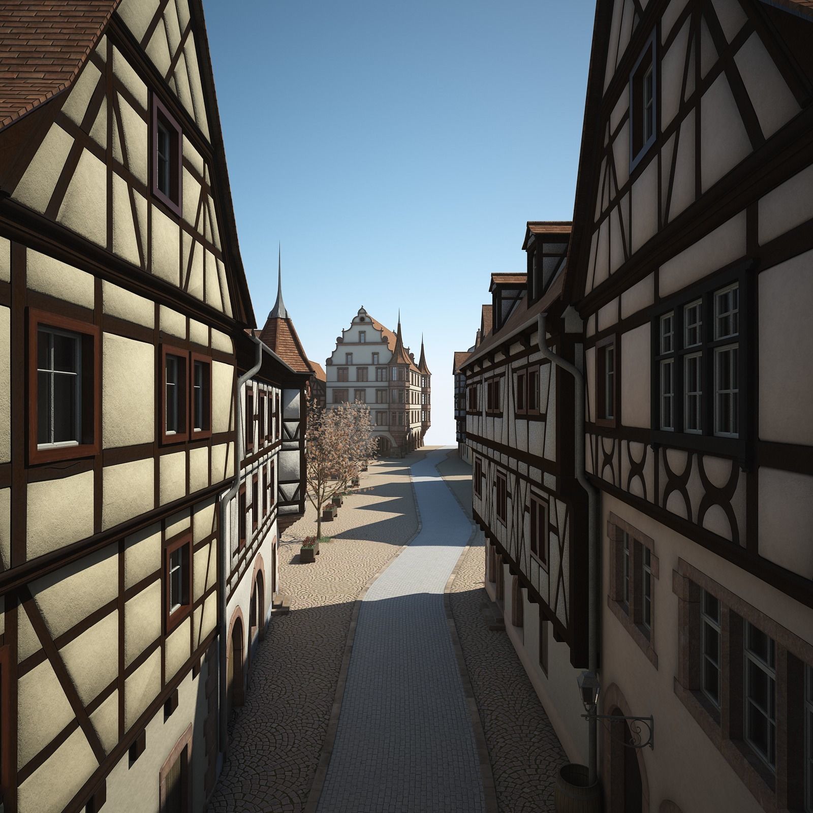 Medieval Village 3D model_29