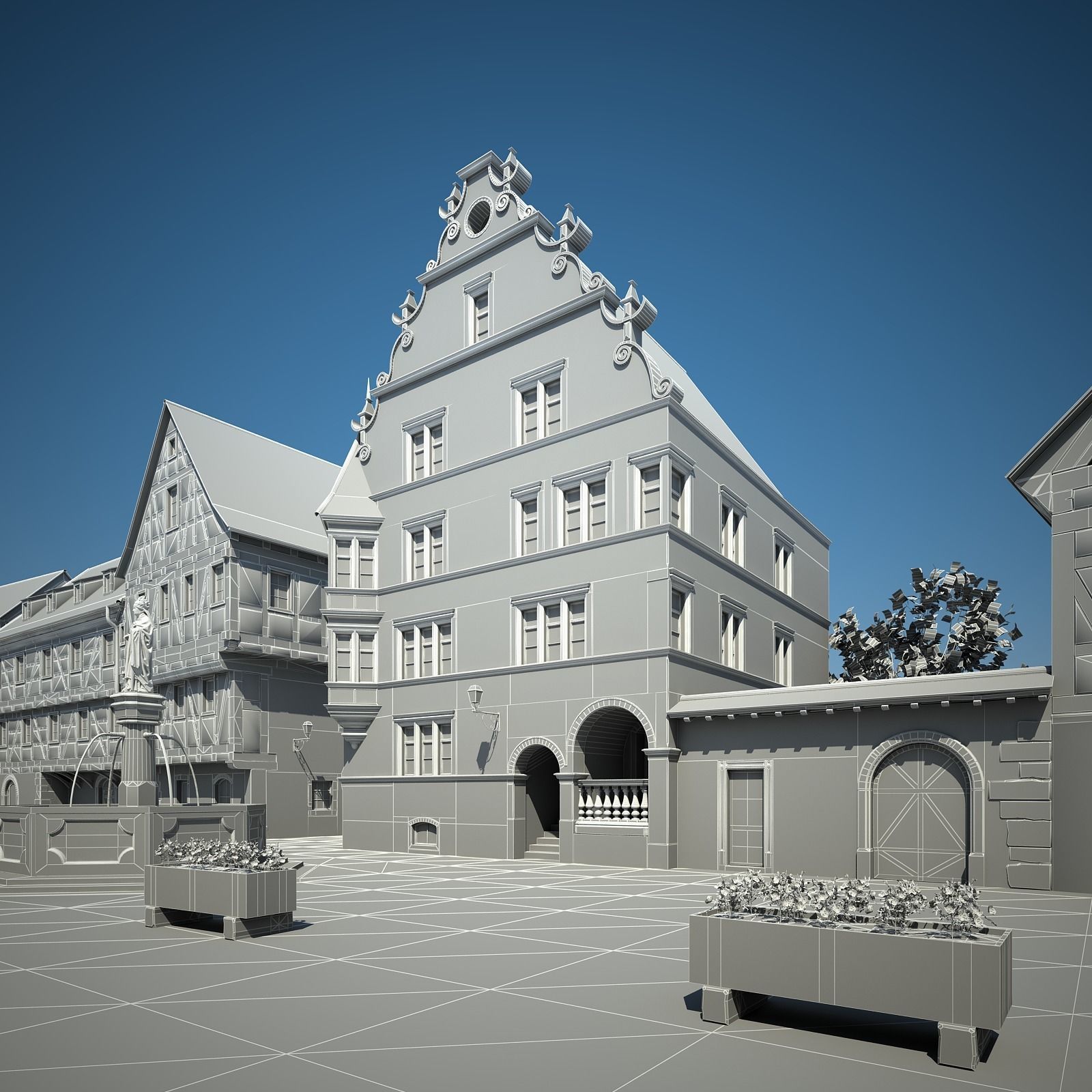 Medieval Village 3D model_48