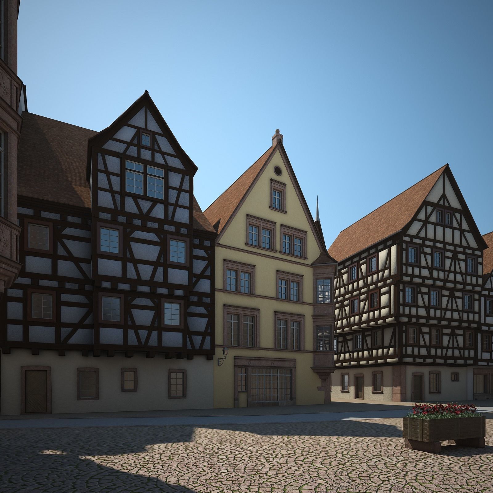 Medieval Village 3D model_18
