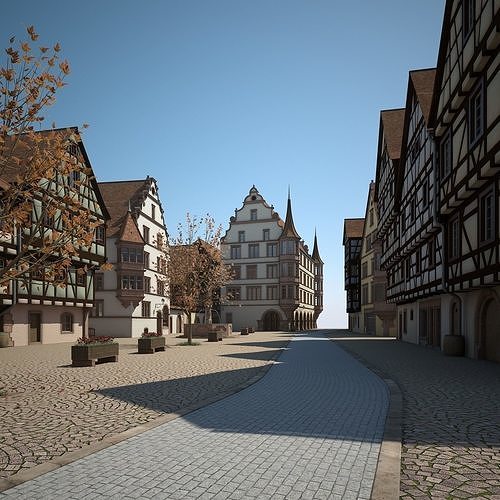 Medieval Village 3D model