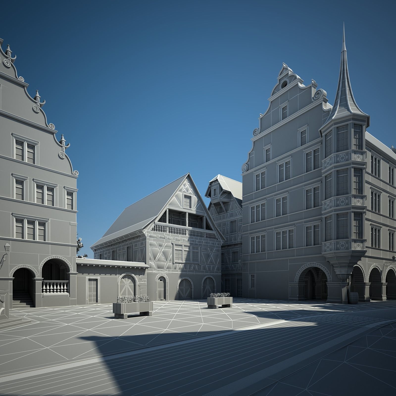 Medieval Village 3D model_45