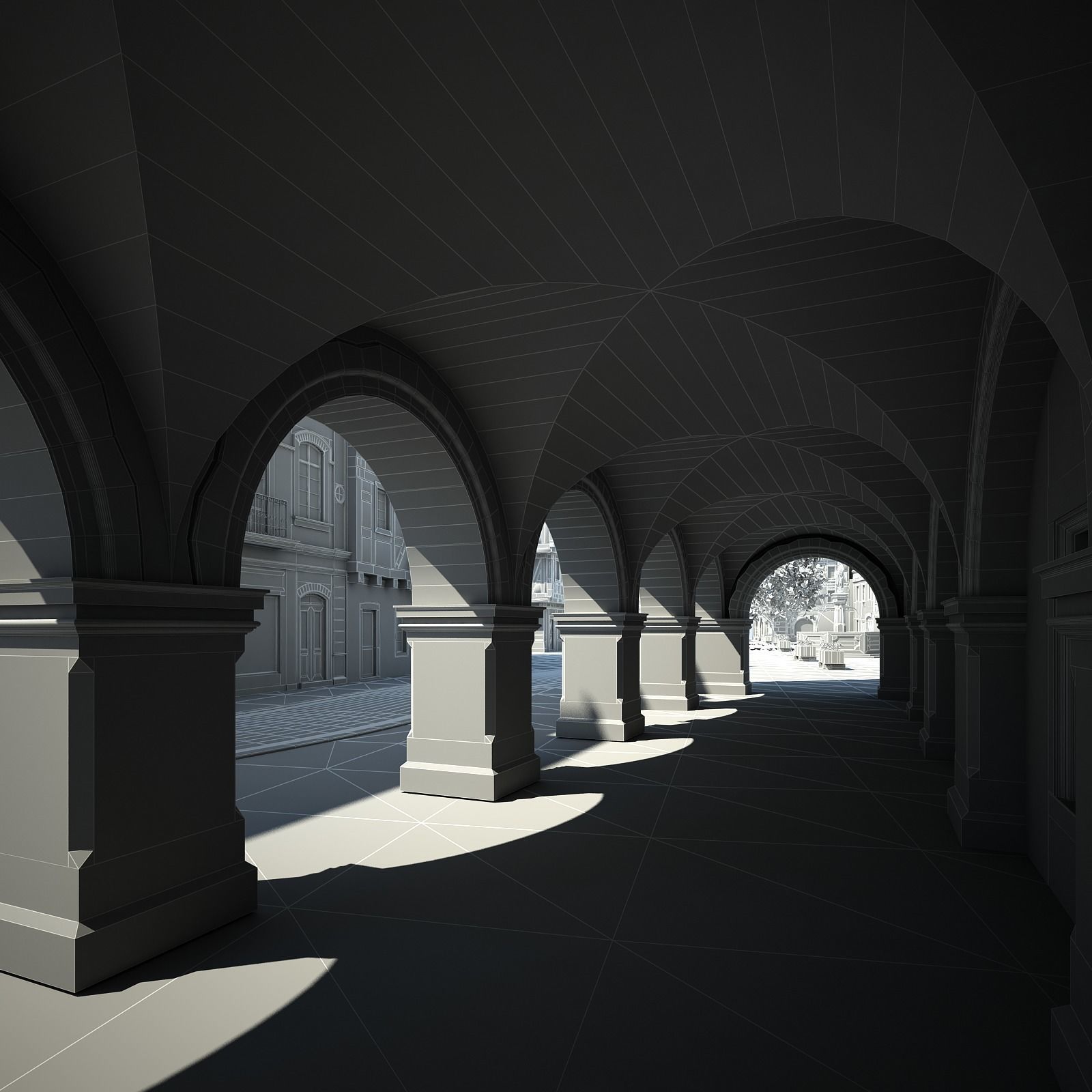 Medieval Village 3D model_46